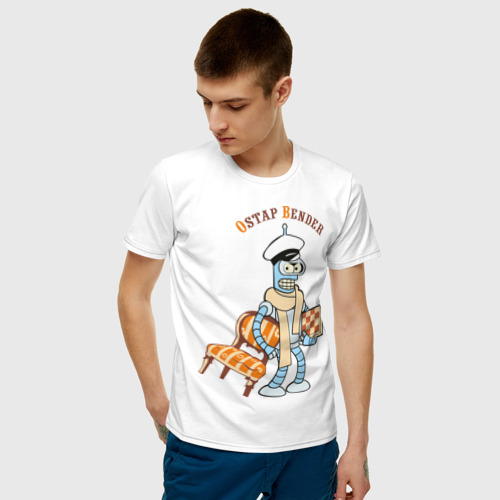 Мужская футболка с принтом Ostap Bender, фото на моделе #1