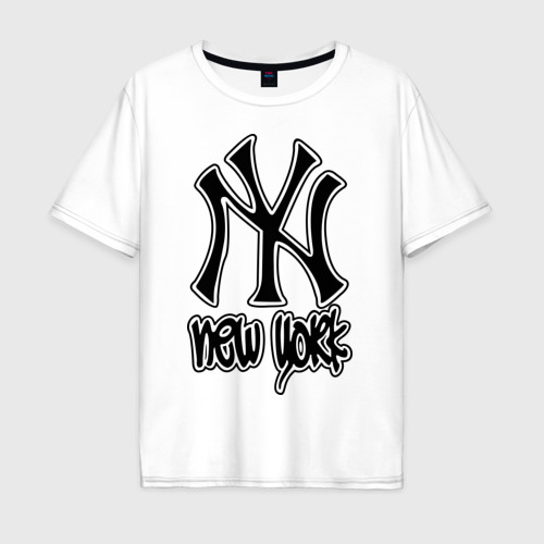 Футболка oversize с принтом New York (Нью Йорк), вид спереди #2