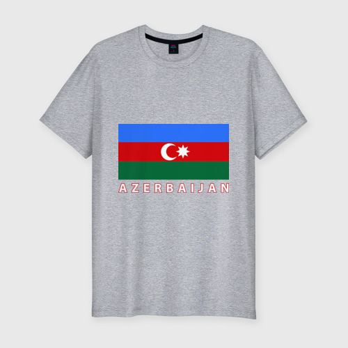 Мужская футболка премиум с принтом Азербайджан, вид спереди #2
