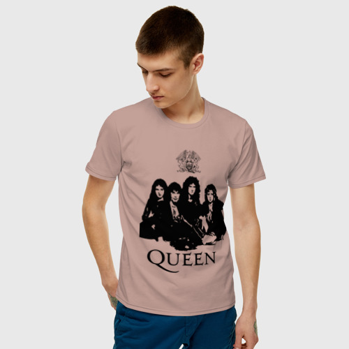 Мужская футболка с принтом Queen All, фото на моделе #1