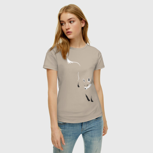 Женская футболка с принтом Лиса, фото на моделе #1