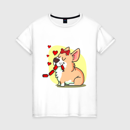 Женская футболка Влюбленная собачка
