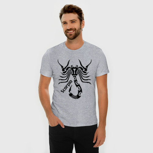 Мужская футболка премиум с принтом Scorpio, фото на моделе #1