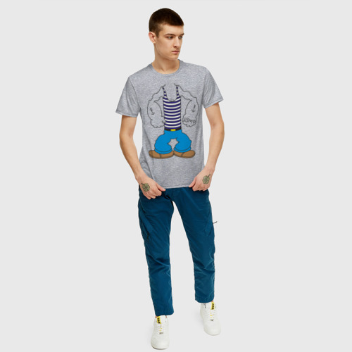 Мужская футболка с принтом Костюм морячка, вид сбоку #3