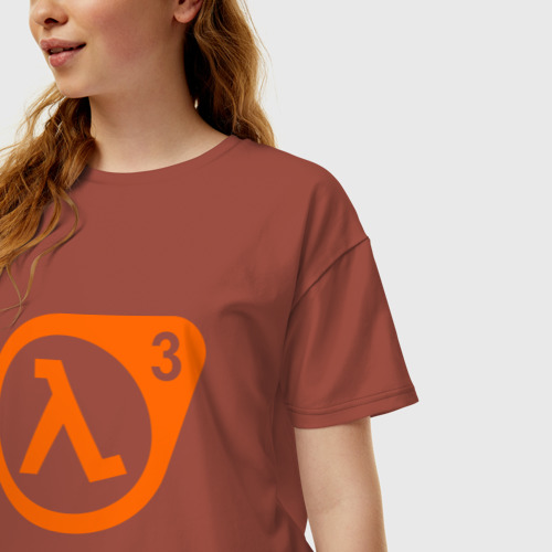 Женская футболка oversize с принтом Half - life 3, фото на моделе #1