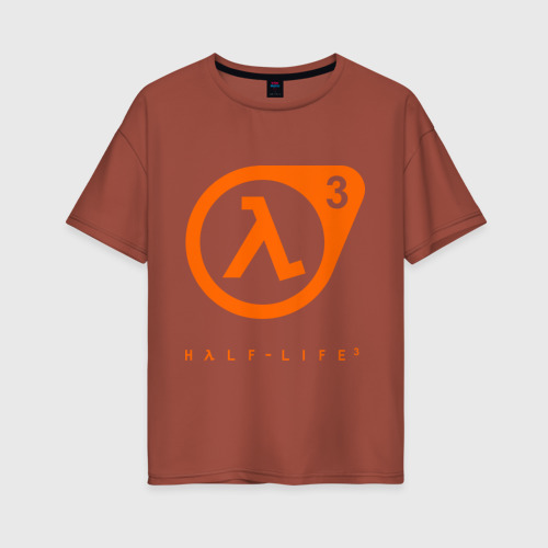 Женская футболка oversize с принтом Half - life 3, вид спереди #2