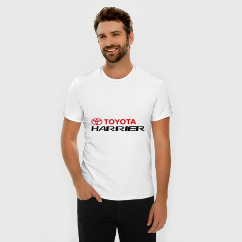 Мужская футболка премиум с принтом Toyota Harrier, фото на моделе #1