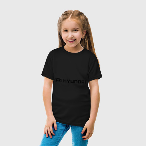 Детская футболка с принтом Hyundai, вид сбоку #3