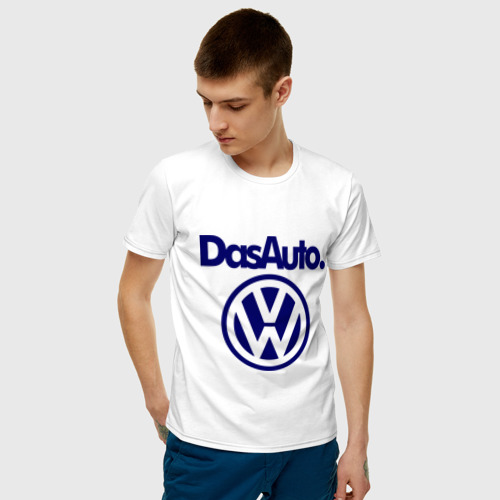 Мужская футболка с принтом Volkswagen Das Auto, фото на моделе #1