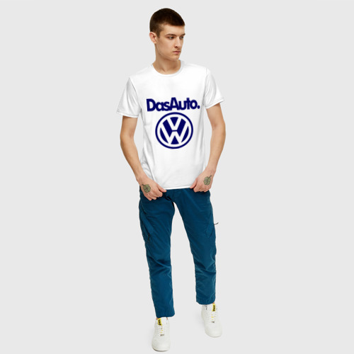 Мужская футболка с принтом Volkswagen Das Auto, вид сбоку #3