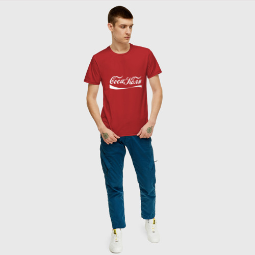 Мужская футболка с принтом Coca Коля, вид сбоку #3