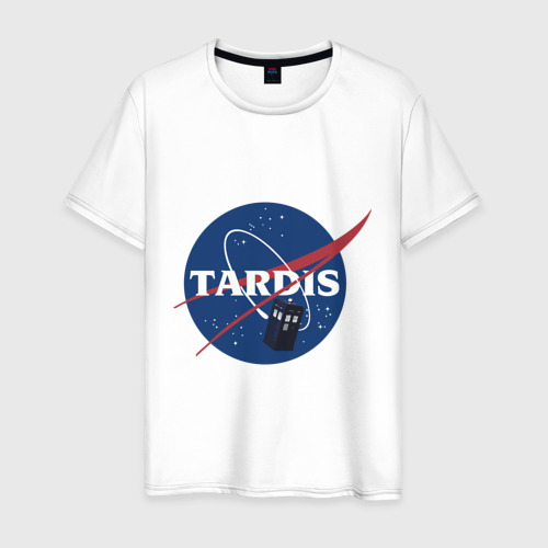 Мужская футболка с принтом Tardis NASA, вид спереди #2