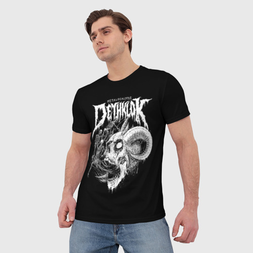 Мужская 3D футболка с принтом Metalocalypse (Dethklok) 1, вид сбоку #3