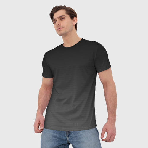 Мужская 3D футболка с принтом Carbon, фото на моделе #1