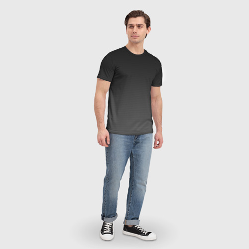 Мужская 3D футболка с принтом Carbon, вид сбоку #3