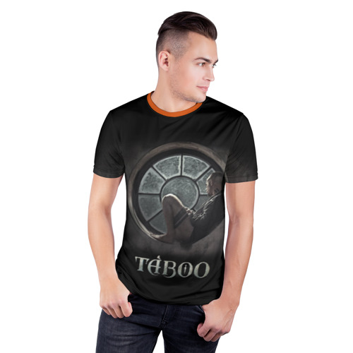 Мужская футболка 3D спортивная с принтом Taboo, фото на моделе #1