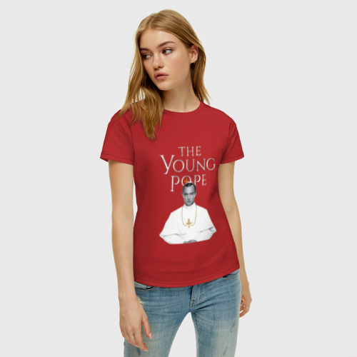 Женская футболка с принтом Молодой Папа | The Young Pope, фото на моделе #1