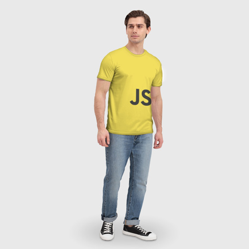 Мужская 3D футболка с принтом JavaScript, фото #4