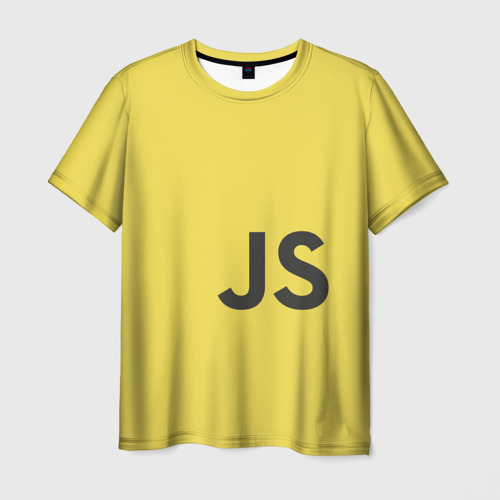 Мужская 3D футболка с принтом JavaScript, вид спереди #2