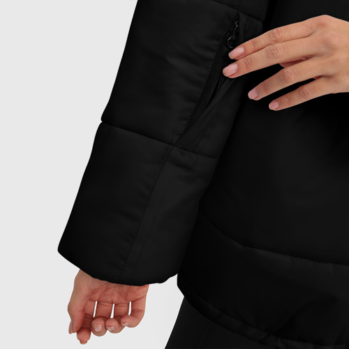 Женская зимняя куртка 3D с принтом Смокинг, фото #4