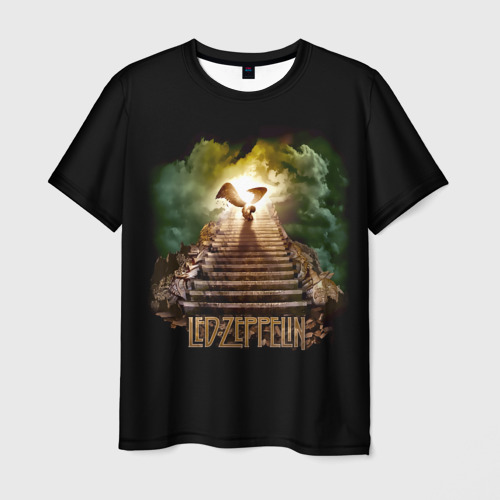 Мужская 3D футболка с принтом Led Zeppelin, вид спереди #2