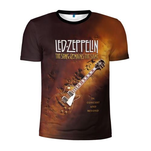 Мужская футболка 3D спортивная с принтом Led Zeppelin, вид спереди #2