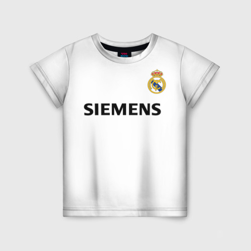 Детская 3D футболка с принтом Zidane ретро, вид спереди #2