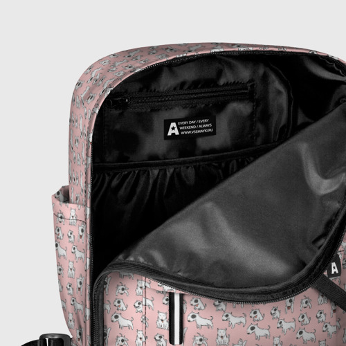 Женский рюкзак 3D с принтом Бультерьерчики, фото #5
