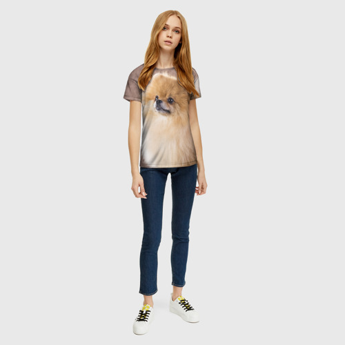 Женская 3D футболка с принтом Шпитс, вид сбоку #3