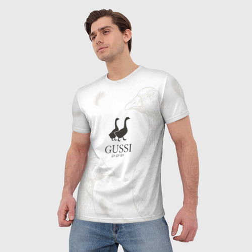 Мужская 3D футболка с принтом GUSSI ga-ga-ga, фото на моделе #1