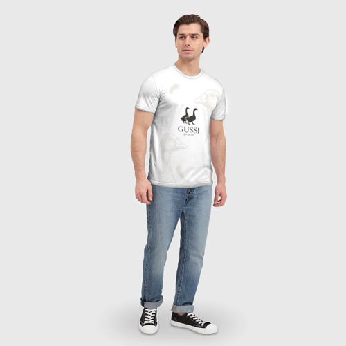 Мужская 3D футболка с принтом GUSSI ga-ga-ga, вид сбоку #3