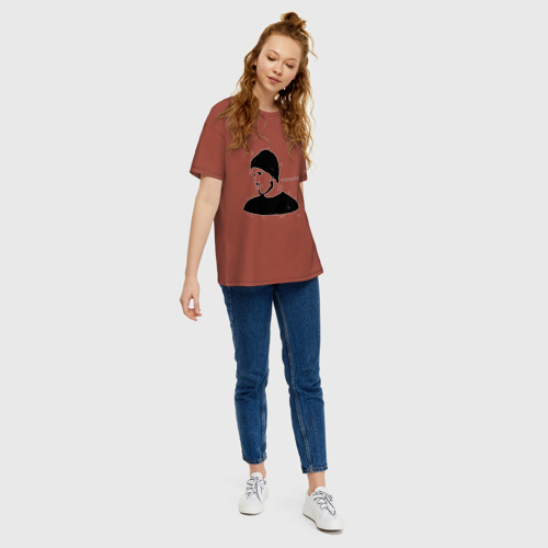 Женская футболка oversize с принтом Mnogoznaal9, вид сбоку #3