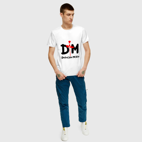 Мужская футболка с принтом Depeche Mode, вид сбоку #3