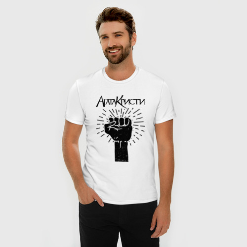 Мужская футболка премиум с принтом Агата Кристи, фото на моделе #1