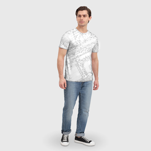 Мужская 3D футболка с принтом Топография01, фото #4