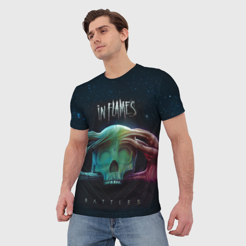 Мужская 3D футболка с принтом Battles, фото на моделе #1