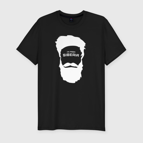 Мужская футболка премиум с принтом I'm from Siberia(Я из сибири), вид спереди #2