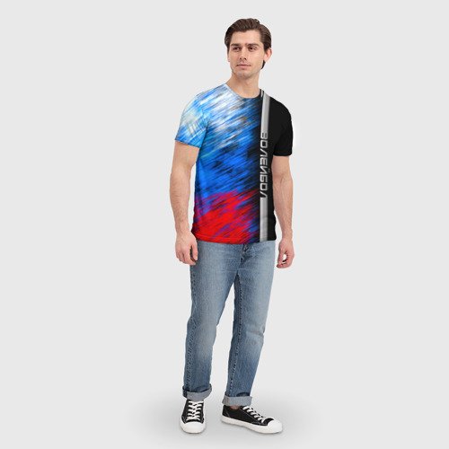 Мужская 3D футболка с принтом Волейбол, вид сбоку #3