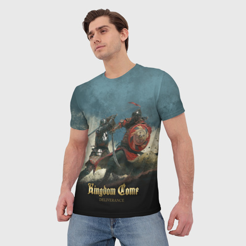 Мужская 3D футболка с принтом Kingdom fight, фото на моделе #1