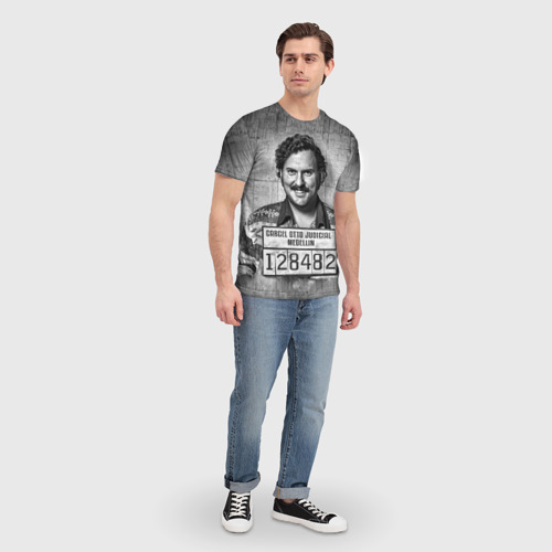 Мужская 3D футболка с принтом Пабло Эскобар, вид сбоку #3
