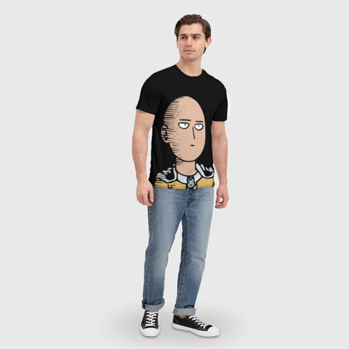 Мужская 3D футболка с принтом One-Punch Man Ванпачмен, вид сбоку #3