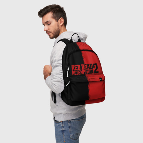 Рюкзак 3D с принтом RED DEAD REDEMPTION 2 | RDR2, фото на моделе #1