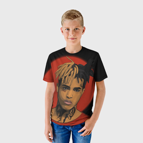 Детская 3D футболка с принтом XXXTentacion, фото на моделе #1