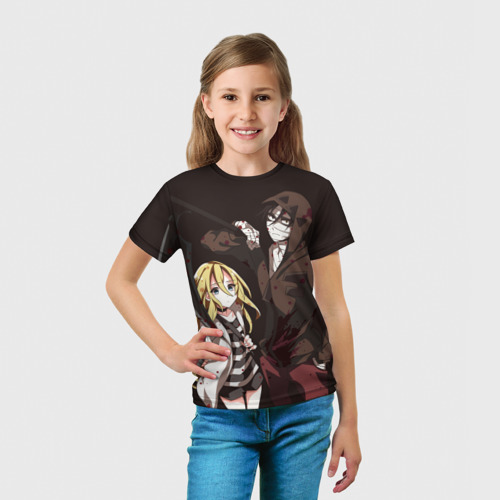 Детская 3D футболка с принтом Рейчел и Зак, вид сбоку #3
