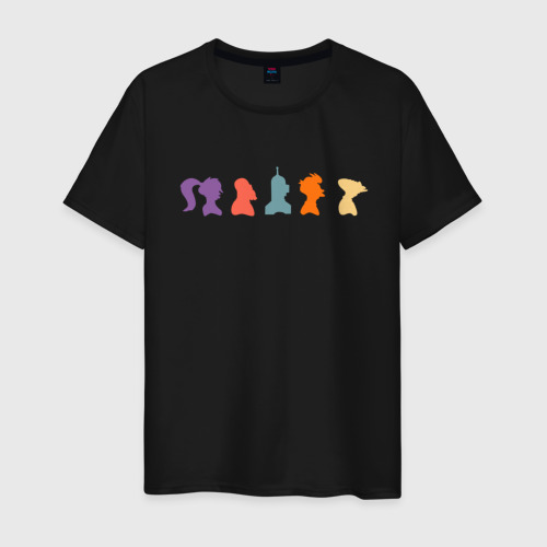 Мужская футболка с принтом Futurama characters, вид спереди #2