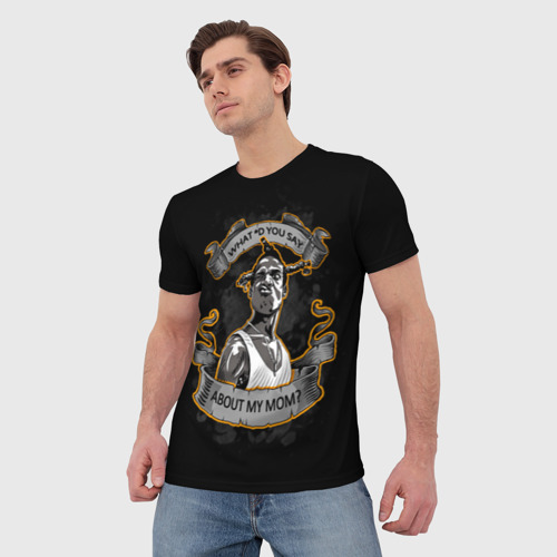 Мужская 3D футболка с принтом Loc Dog / Южный централ, фото на моделе #1