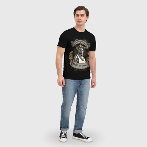 Мужская 3D футболка с принтом Loc Dog / Южный централ, вид сбоку #3