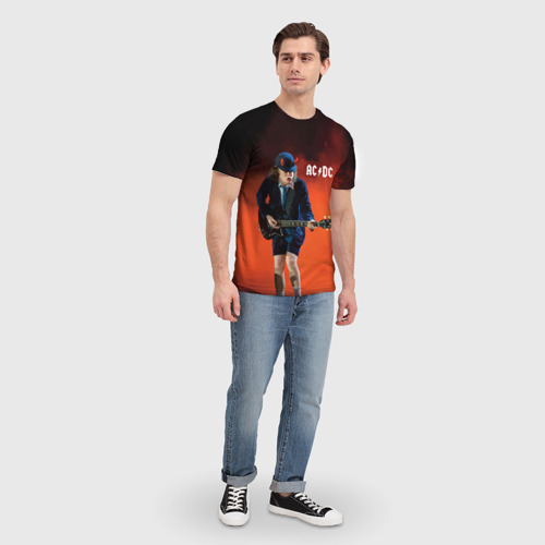 Мужская 3D футболка с принтом AC/DC, вид сбоку #3