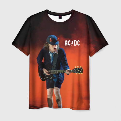 Мужская 3D футболка с принтом AC/DC, вид спереди #2