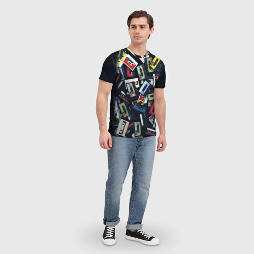 Мужская 3D футболка с принтом 90-е, вид сбоку #3